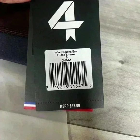 Fourlaps Infinity Sports Bra activewear workout bra Fudge Smoke size small - Picture 5 of 5